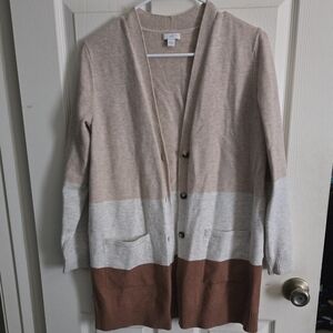 JJill Cardigan Colorblock